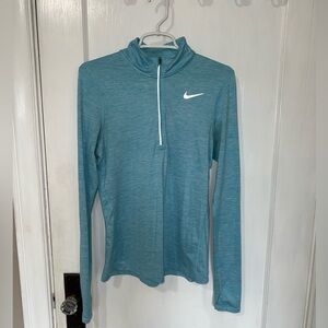 Nike Running Blue dri fit quarter zip | S